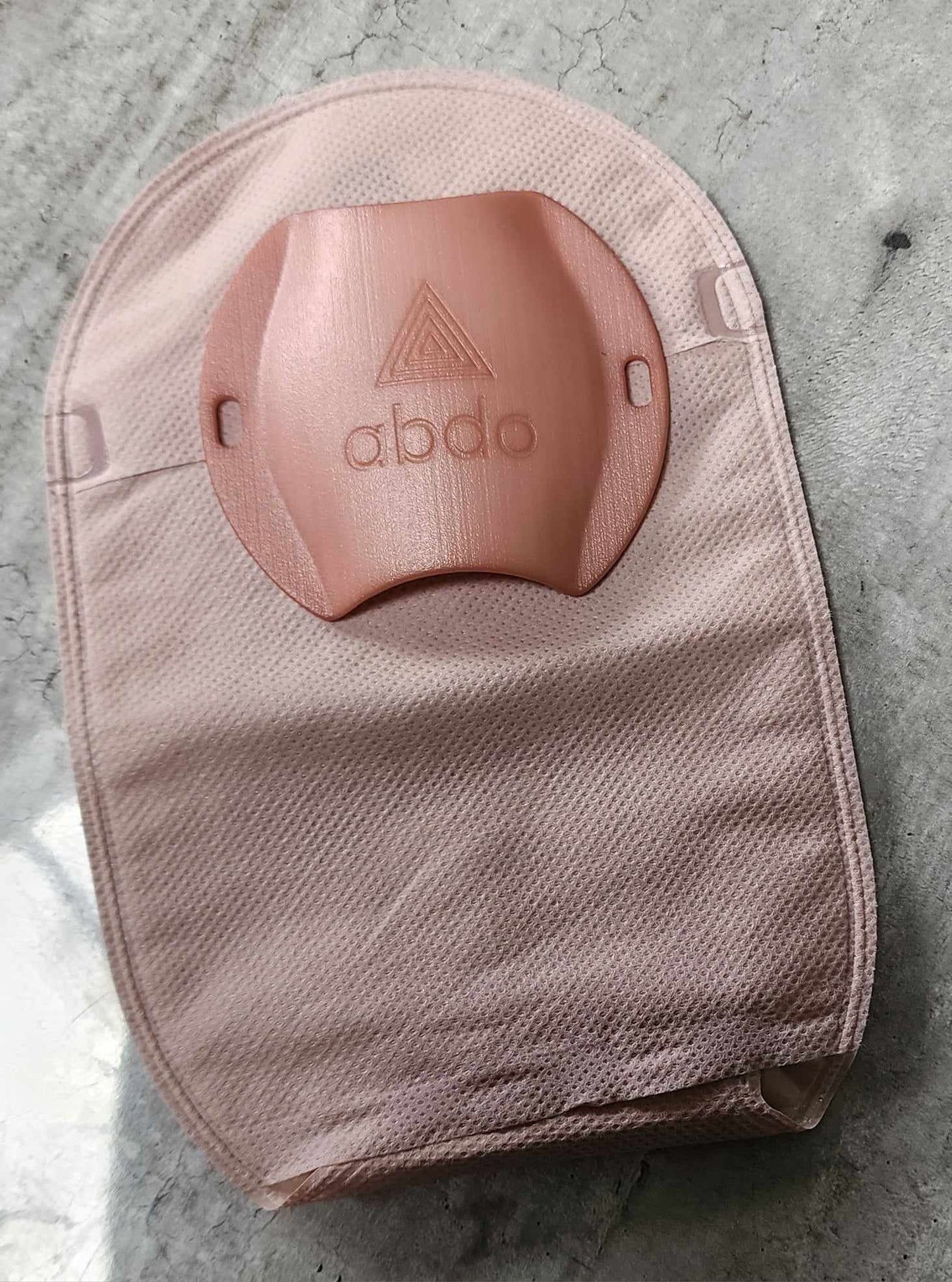sand ostomy shield on bag