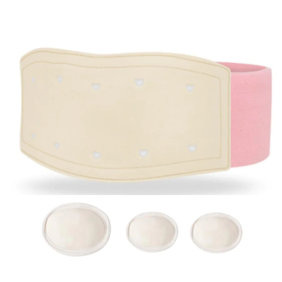 Baby Hernia belt in the pink colour option.